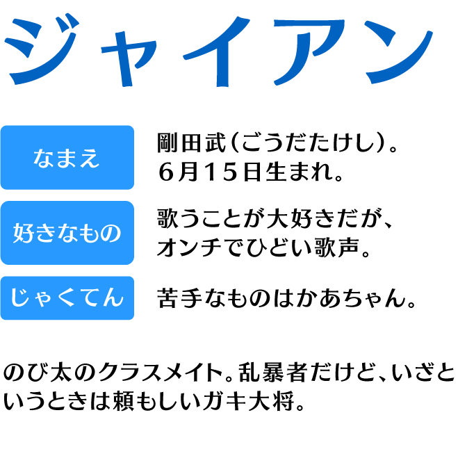 キャラクター紹介・ジャイアン