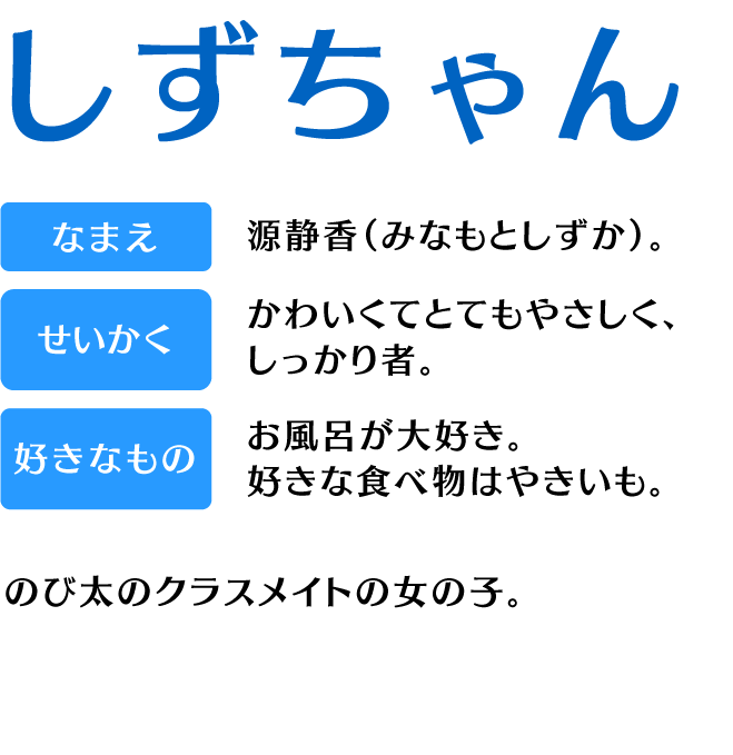 キャラクター紹介・しずか